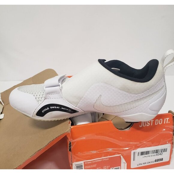 Nike Men's SuperRep Cycle Cycling Shoes in White/black - Size 10 - Picture 5 of 9